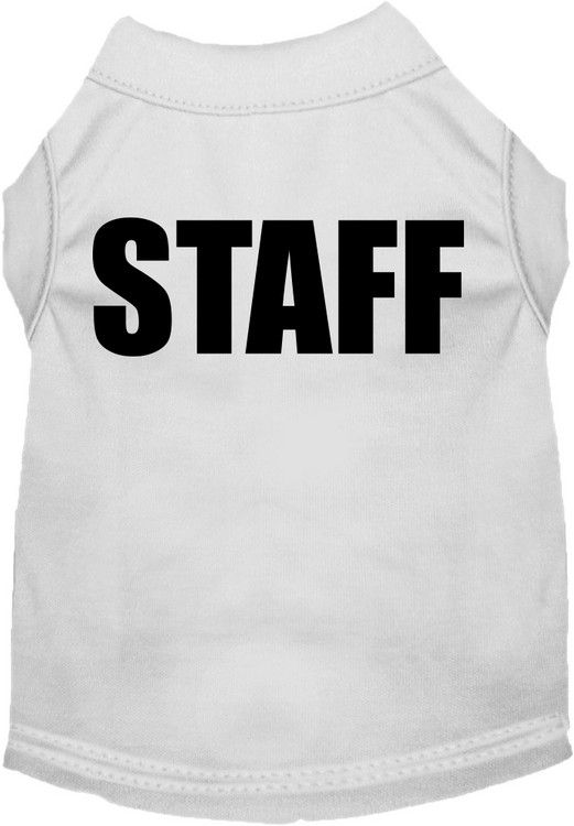 Staff Costume Screen Print Dog Shirt White Size XXXL